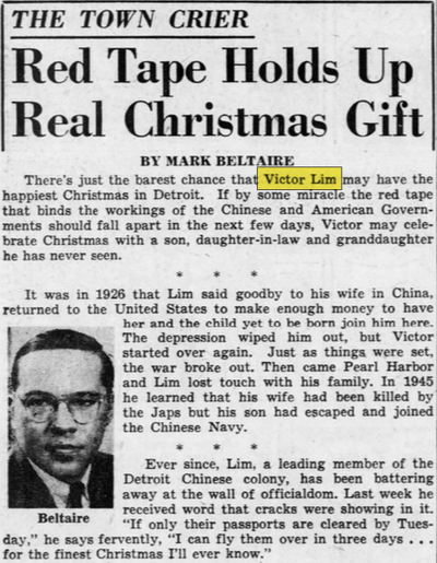 Victor Lims - Dec 1948 Article